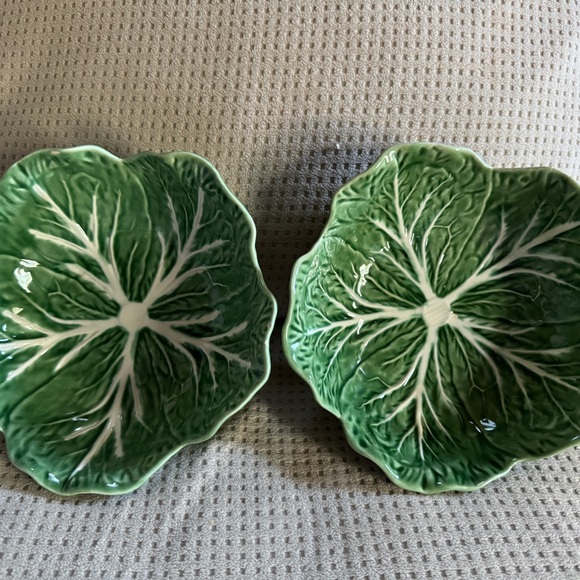 Vintage Bordallo Pinheiro Set of 2 Cabbage Bowls - Picture 2 of 10